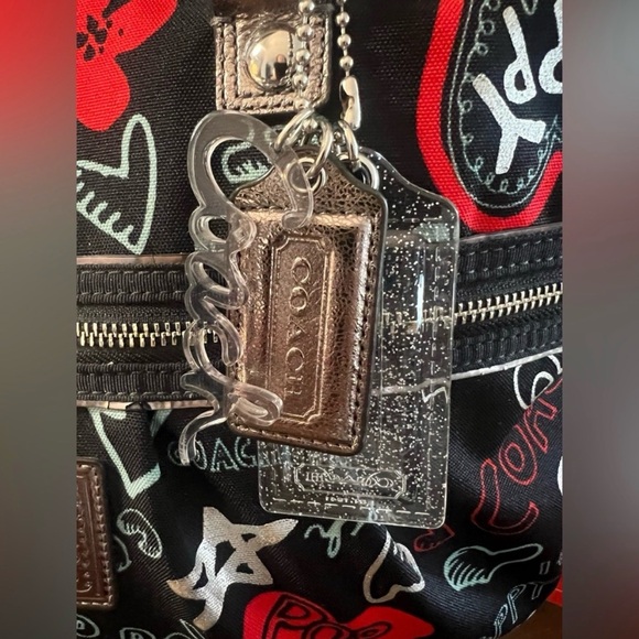 Coach Poppy Glam Tote With Graffiti Print - Picture 6 of 16